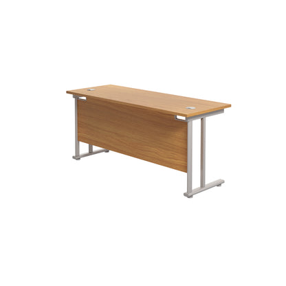 Twin Upright Rectangular Desk: 600mm Deep (FSC)