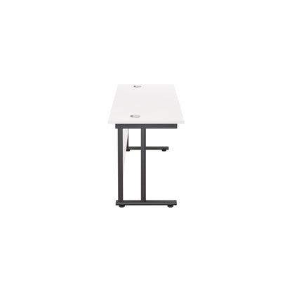 Twin Upright Rectangular Desk: 600mm Deep (FSC)