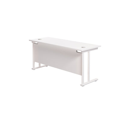 Twin Upright Rectangular Desk: 600mm Deep (FSC)