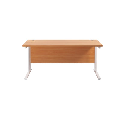 Twin Upright Rectangular Desk: 800mm Deep (FSC)