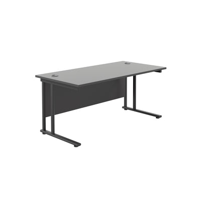 Aztec|Twin Upright|Rectangular Desk|1600x800|Black-Black