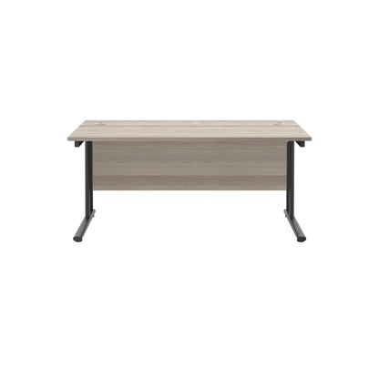 Twin Upright Rectangular Desk: 800mm Deep (FSC)