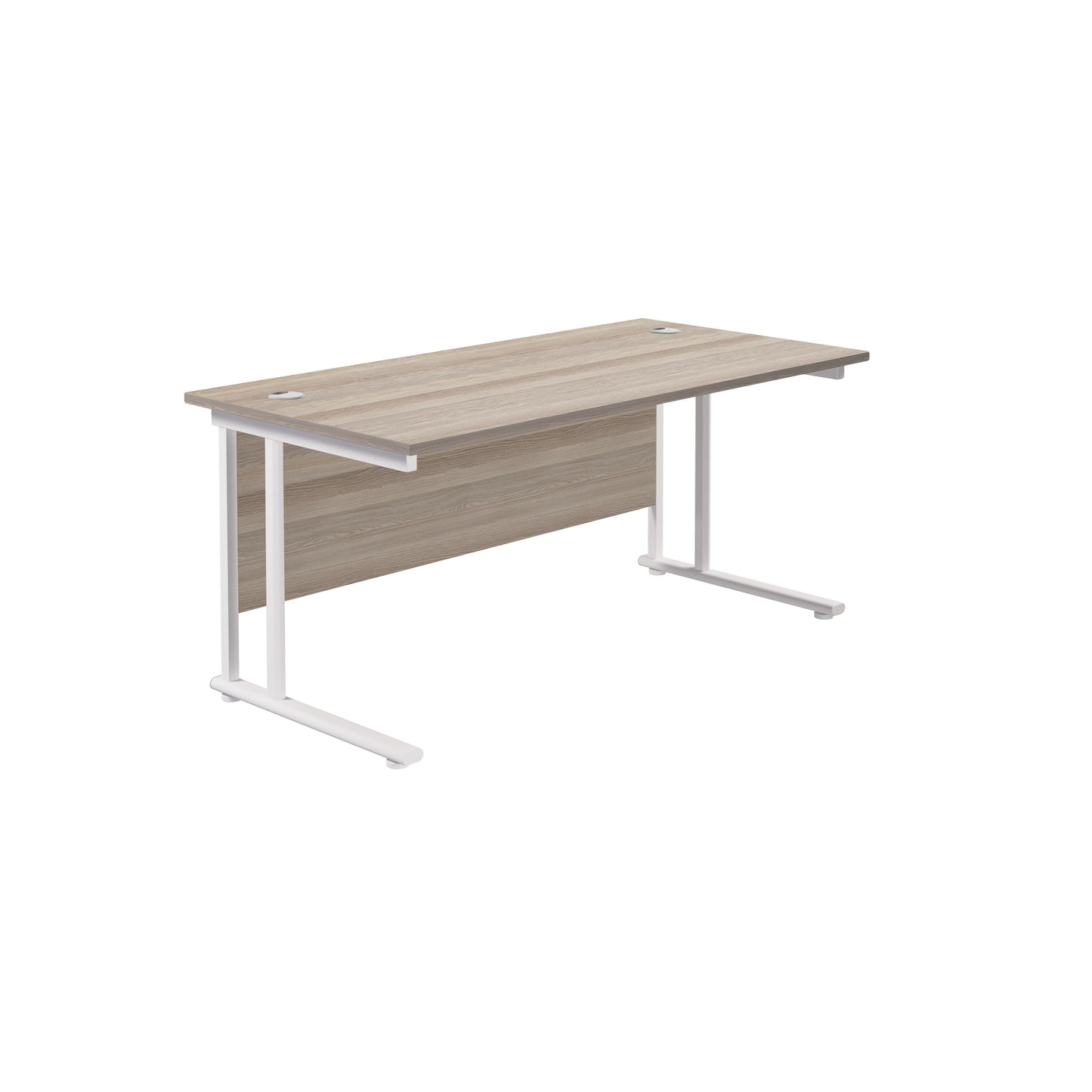Aztec|Twin Upright|Rectangular Desk|1600x800|Grey Oak-White