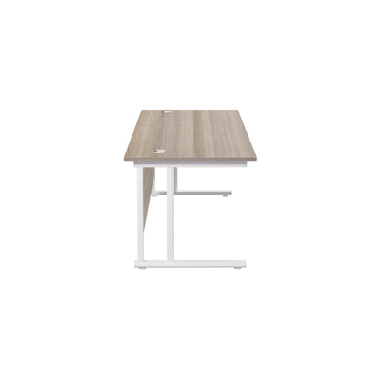 Twin Upright Rectangular Desk: 800mm Deep (FSC)