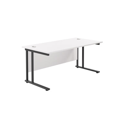 Aztec|Twin Upright|Rectangular Desk|1600x800|White-Black