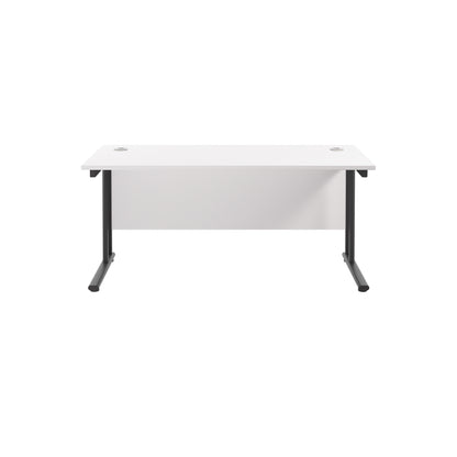 Twin Upright Rectangular Desk: 800mm Deep (FSC)