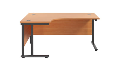 Twin Upright Left Hand Radial Desk (FSC)