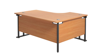 Twin Upright Left Hand Radial Desk (FSC)