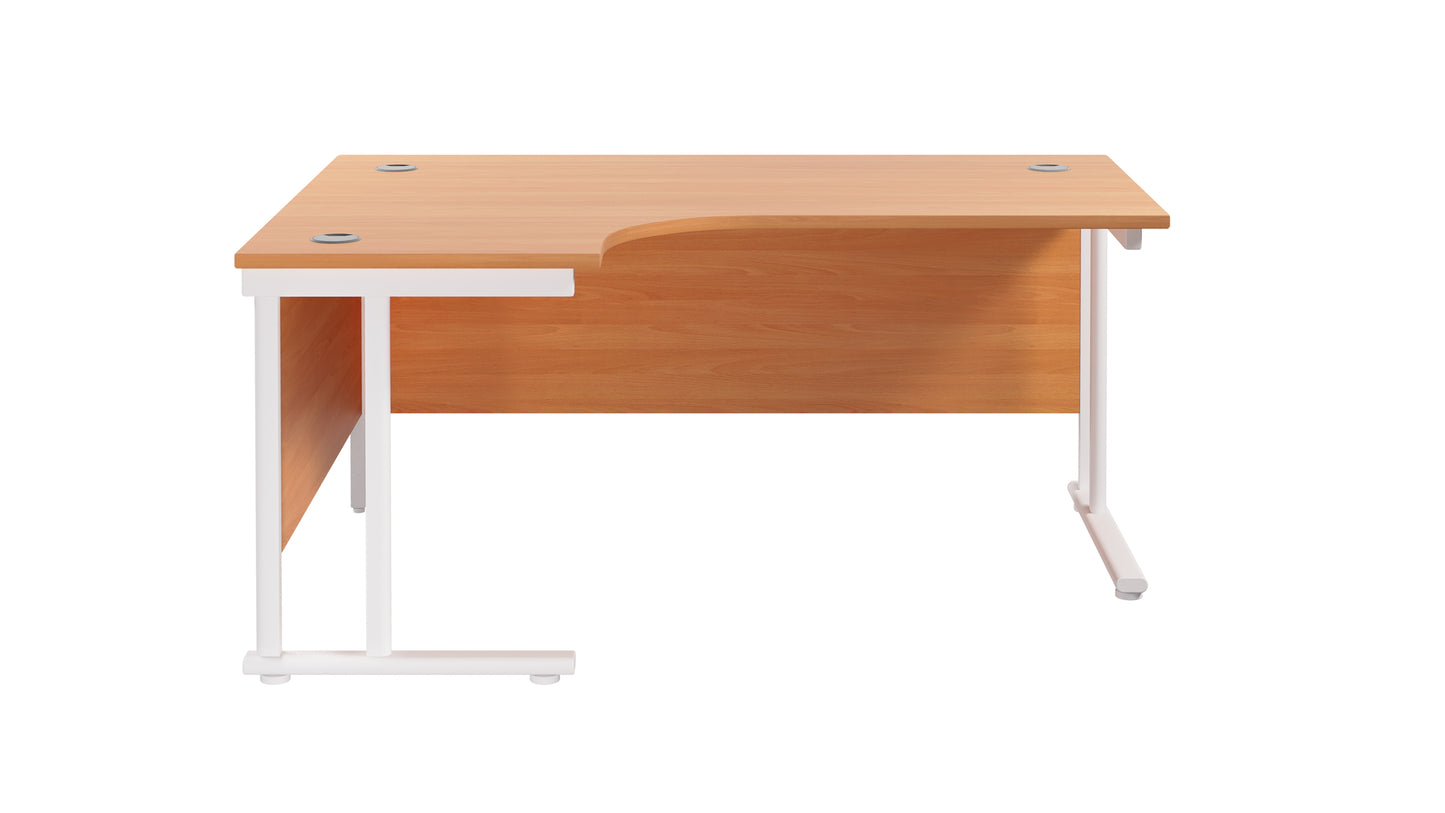 Twin Upright Left Hand Radial Desk (FSC)
