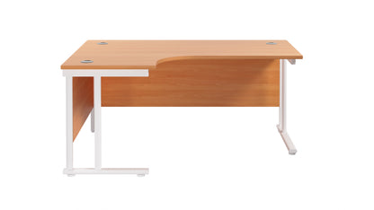 Twin Upright Left Hand Radial Desk (FSC)
