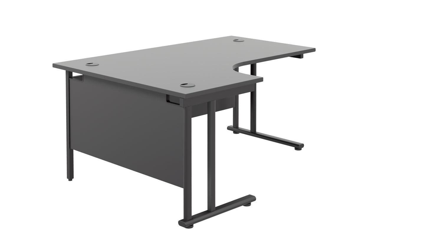 Aztec|Twin Upright|Left|Hand|Radial|Desk|1800x800|Black-Black