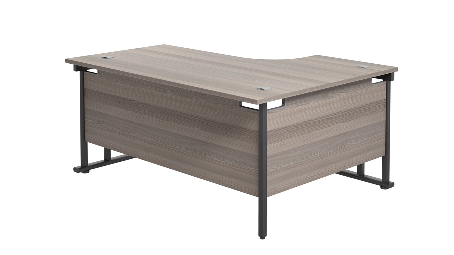 Twin Upright Left Hand Radial Desk (FSC)