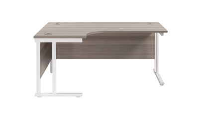 Aztec|Twin Upright|Left Hand|Radial|Desk|1800x800|Grey Oak-White