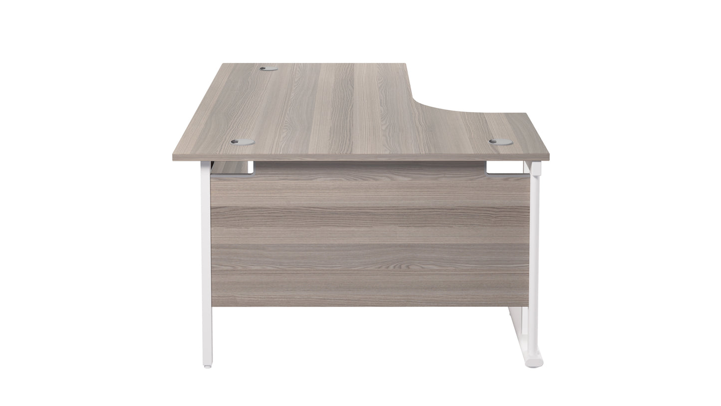 Twin Upright Left Hand Radial Desk (FSC)