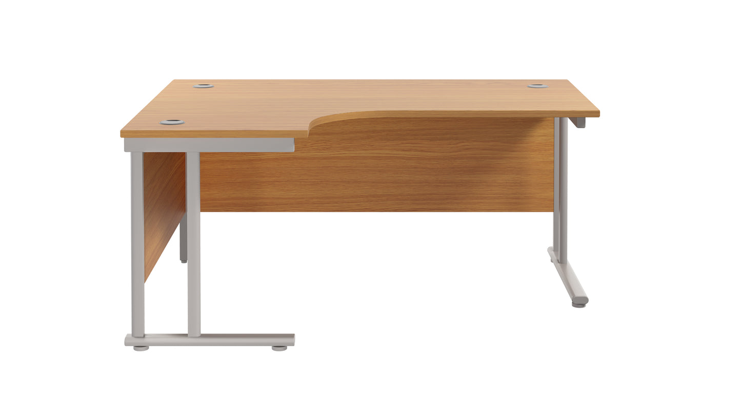 Twin Upright Left Hand Radial Desk (FSC)