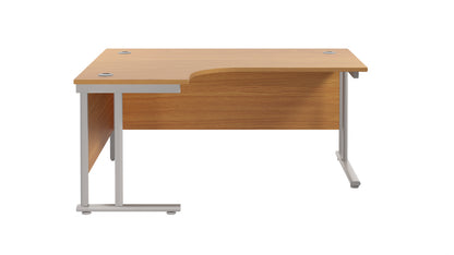 Twin Upright Left Hand Radial Desk (FSC)