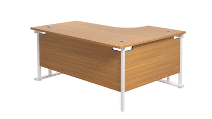 Twin Upright Left Hand Radial Desk (FSC)