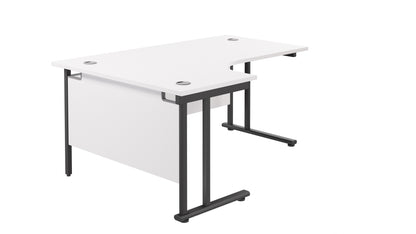 Aztec|Twin Upright|Left Hand|Radial|Desk|1800x800|White-Black