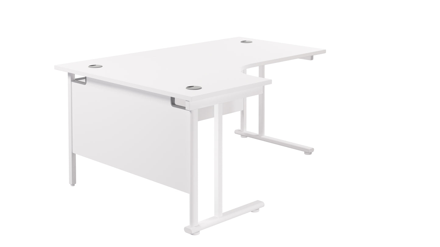 Aztec|Twin Upright|Left Hand|Radial|Desk|1800x800|White-White