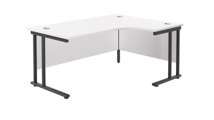 Aztec|Twin Upright|Right Hand|Radial|Desk|1800x800|White-Black