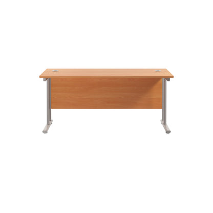 Twin Upright Rectangular Desk: 600mm Deep (FSC)
