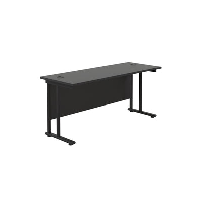 Aztec|Twin Upright|Rectangular|Desk|1800x600|Black-Black