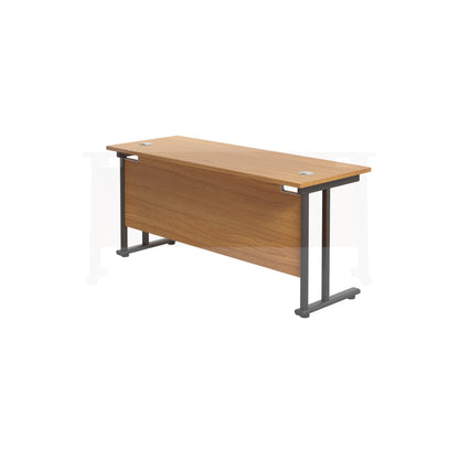 Twin Upright Rectangular Desk: 600mm Deep (FSC)