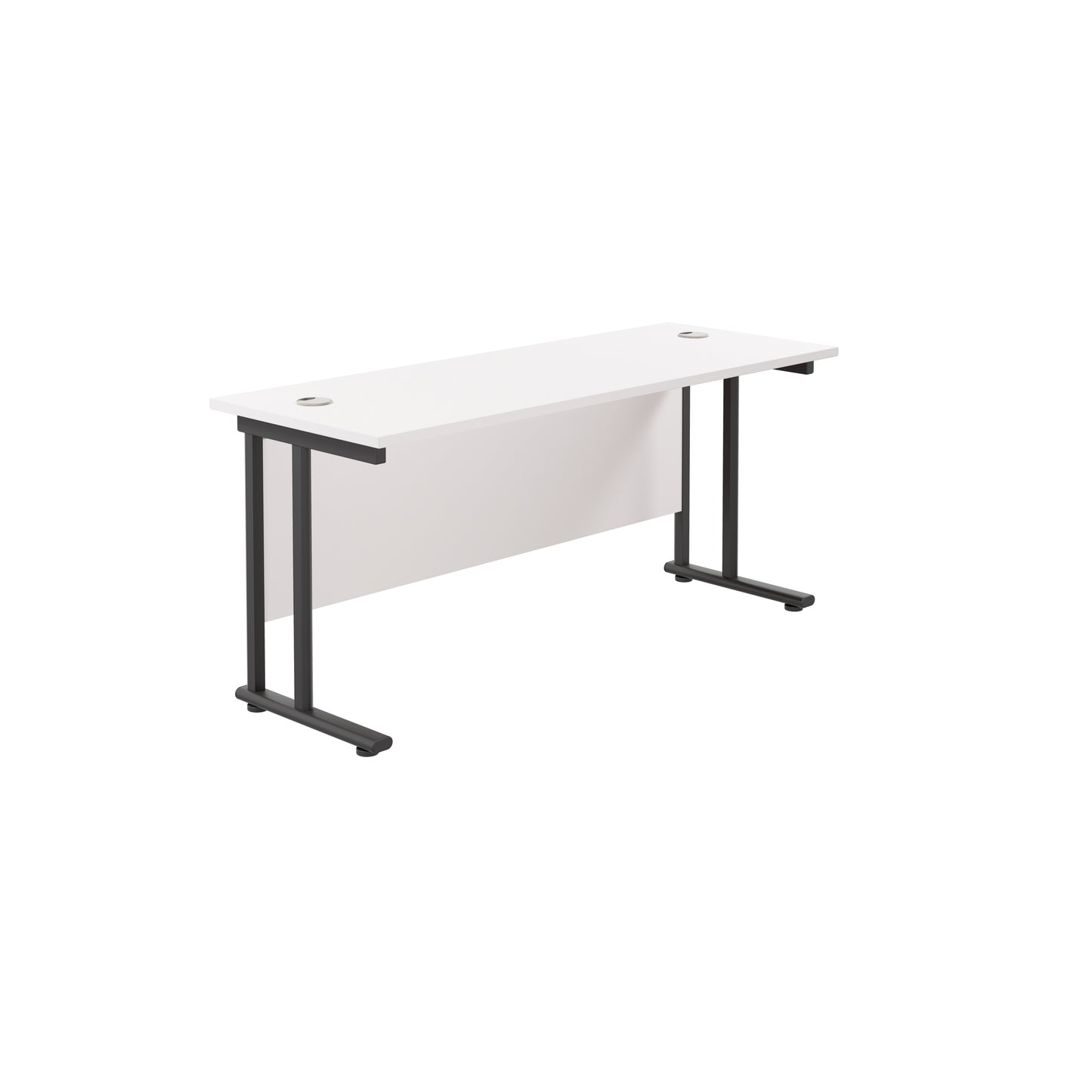 Aztec|Twin Upright|Rectangular|Desk|1800x600|White-Black
