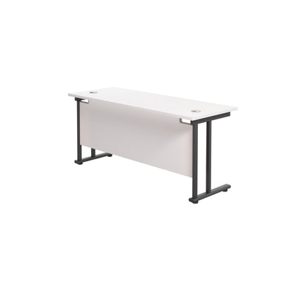Twin Upright Rectangular Desk: 600mm Deep (FSC)