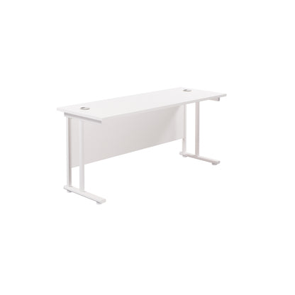 Aztec|Twin Upright|Rectangular|Desk|1800x600|White-White