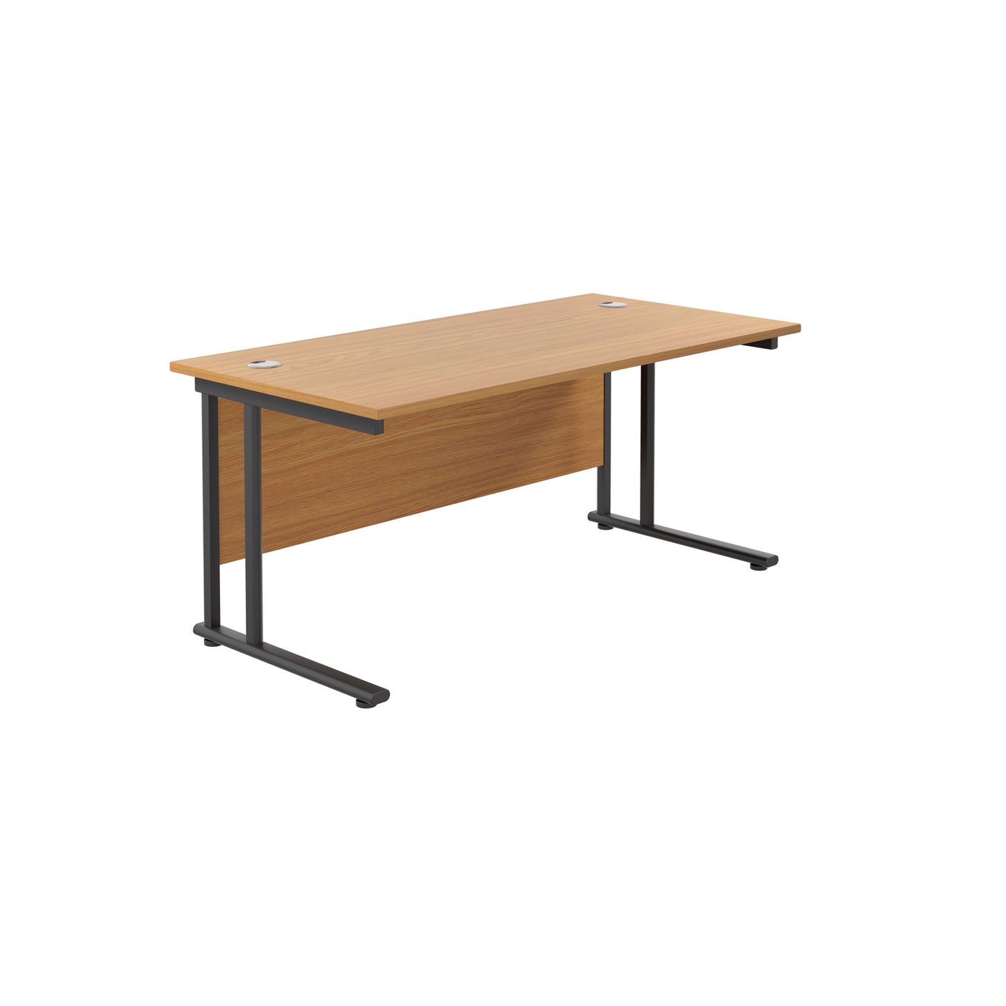 Aztec|Twin Upright|Rectangular|Desk|1800x800|Nova Oak-Black