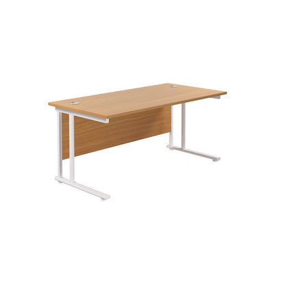 Aztec|Twin Upright|Rectangular|Desk|1800x800|Nova Oak-White