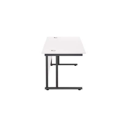 Twin Upright Rectangular Desk: 800mm Deep (FSC)