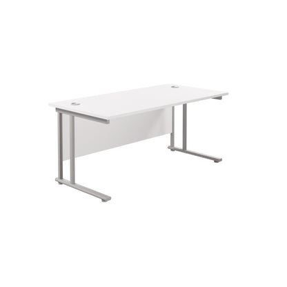Aztec|Twin Upright|Rectangular|Desk|1800x800|White-Silver