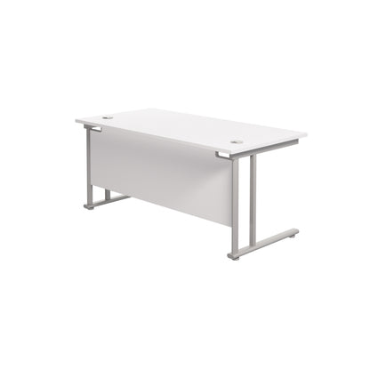 Twin Upright Rectangular Desk: 800mm Deep (FSC)