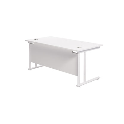 Twin Upright Rectangular Desk: 800mm Deep (FSC)