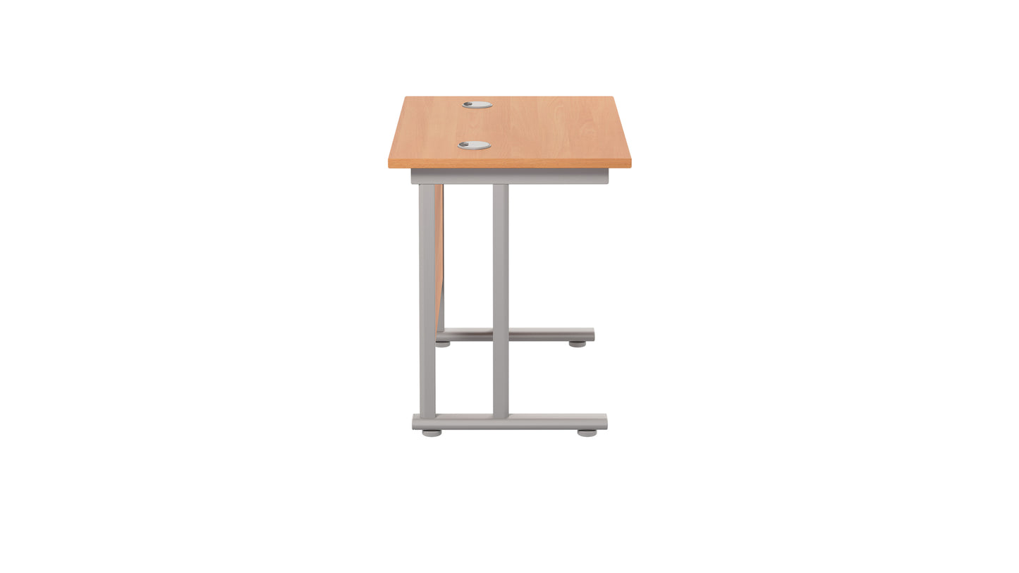 Twin Upright Rectangular Desk: 600mm Deep (FSC)