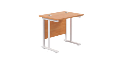 Aztec|Twin Upright|Rectangular|Desk|800x600|Beech-White