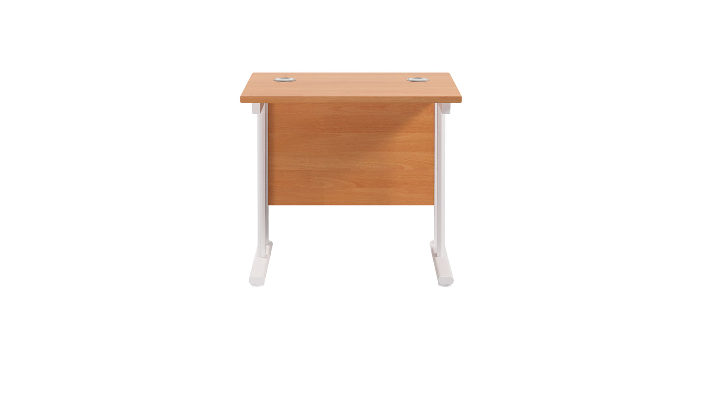 Twin Upright Rectangular Desk: 600mm Deep (FSC)