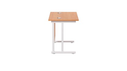 Twin Upright Rectangular Desk: 600mm Deep (FSC)