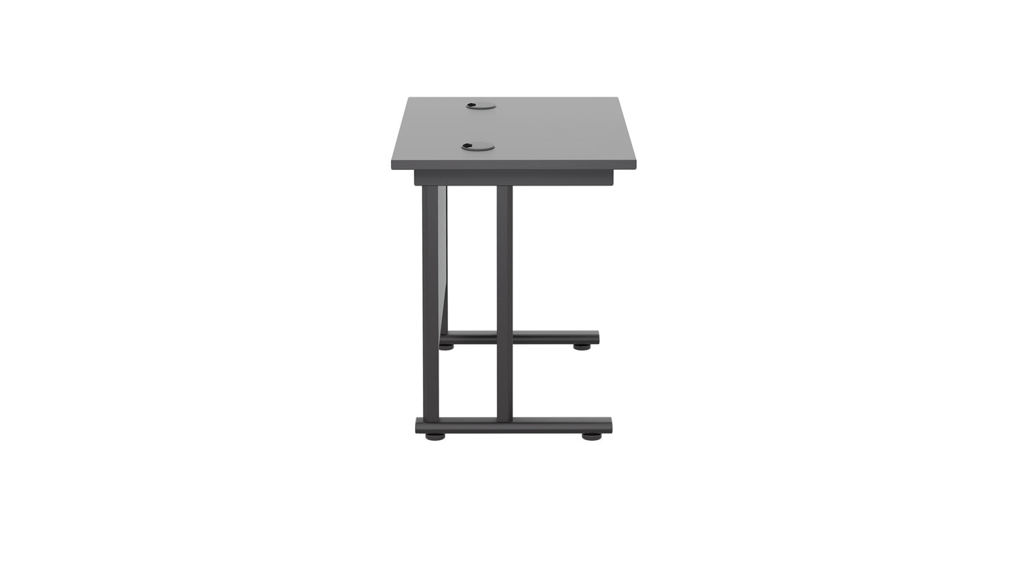 Twin Upright Rectangular Desk: 600mm Deep (FSC)