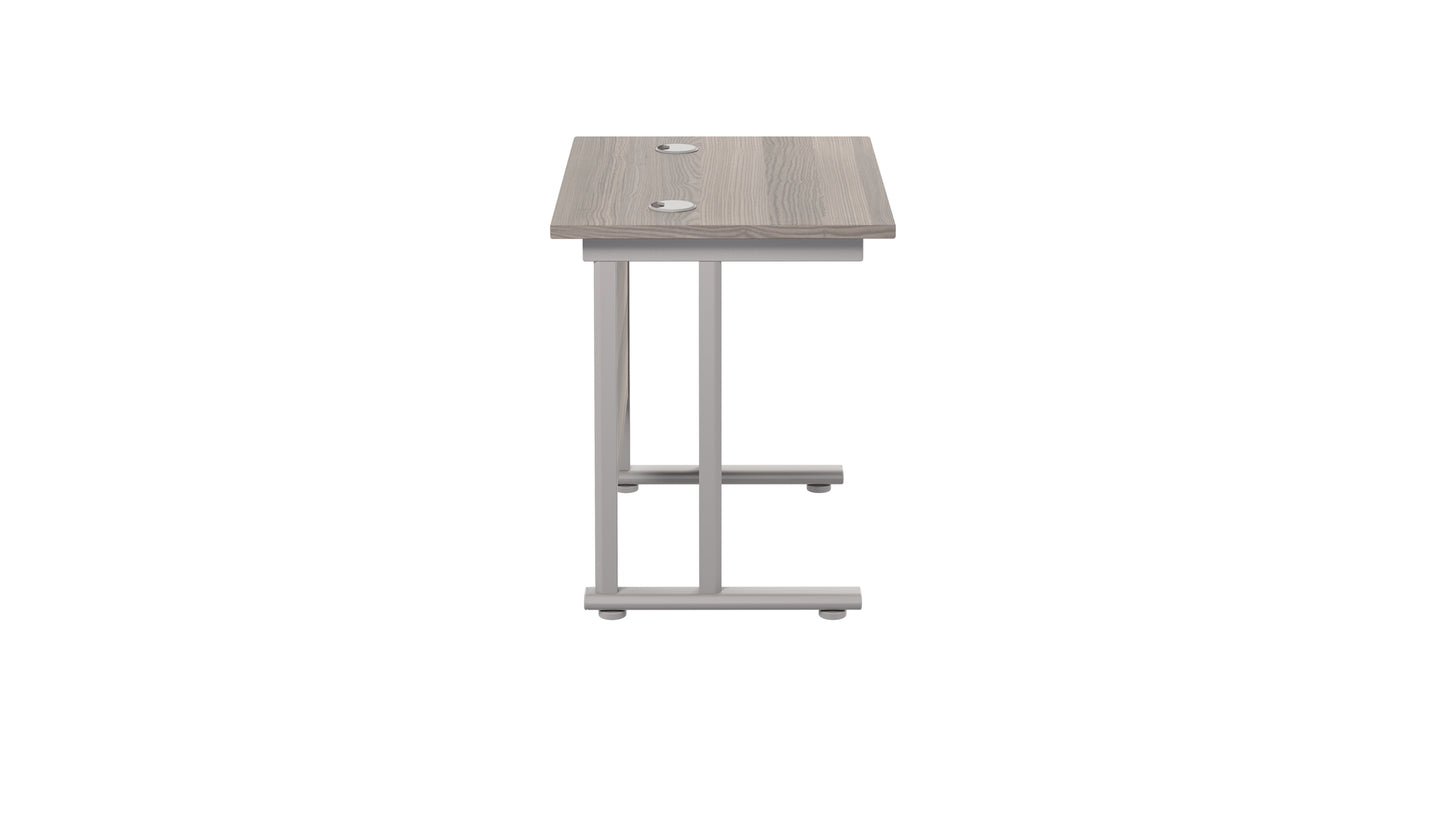 Twin Upright Rectangular Desk: 600mm Deep (FSC)
