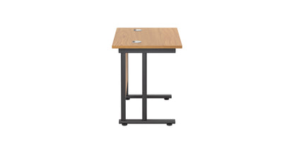 Twin Upright Rectangular Desk: 600mm Deep (FSC)