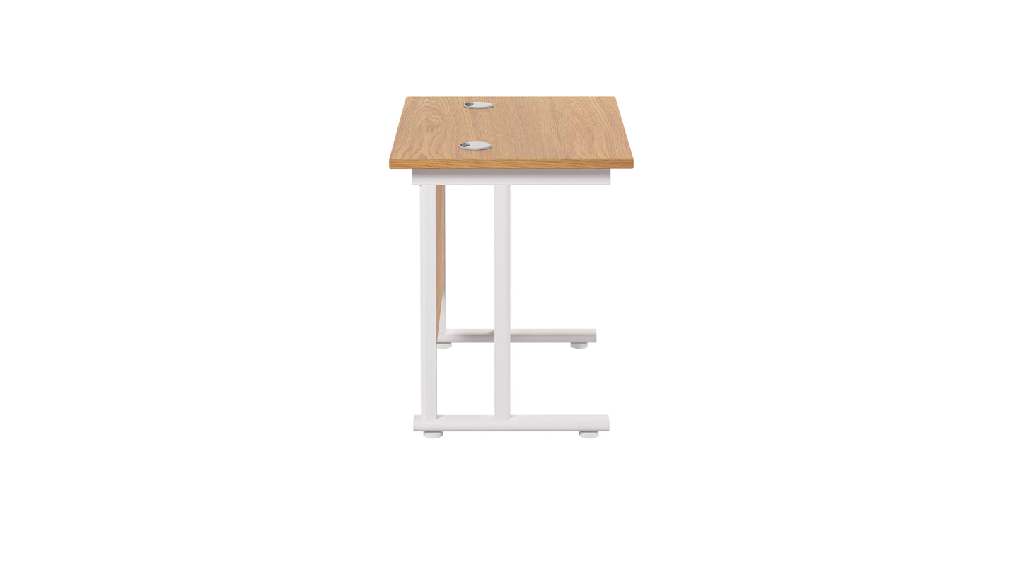 Twin Upright Rectangular Desk: 600mm Deep (FSC)