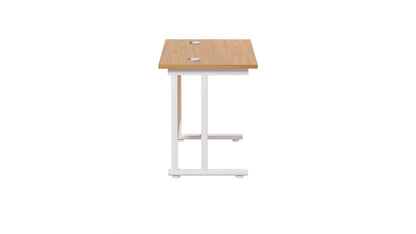 Twin Upright Rectangular Desk: 600mm Deep (FSC)