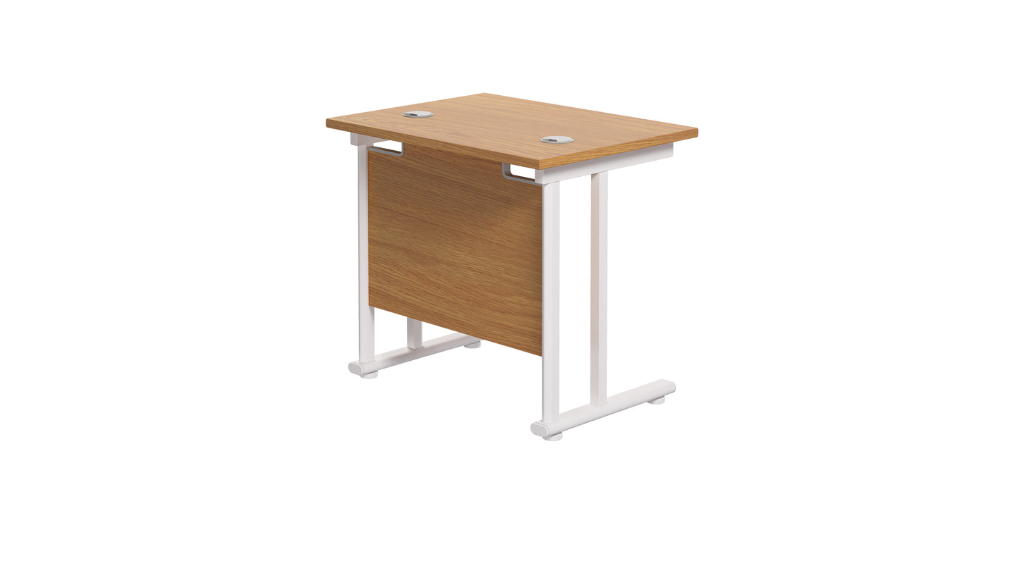 Twin Upright Rectangular Desk: 600mm Deep (FSC)