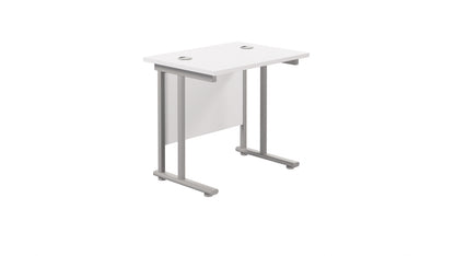 Aztec|Twin Upright|Rectangular|Desk|800x600|White-Silver