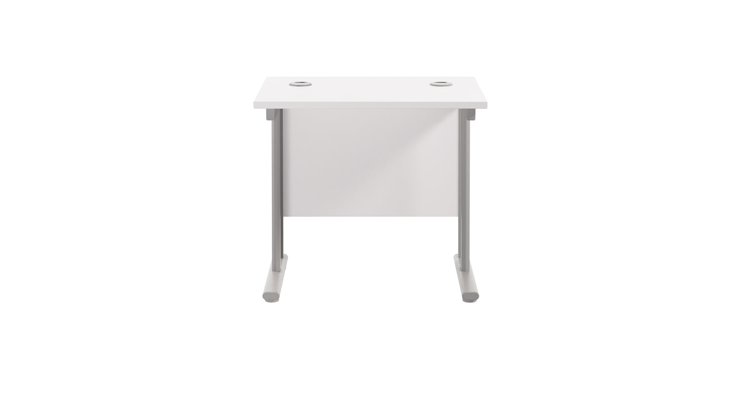 Twin Upright Rectangular Desk: 600mm Deep (FSC)