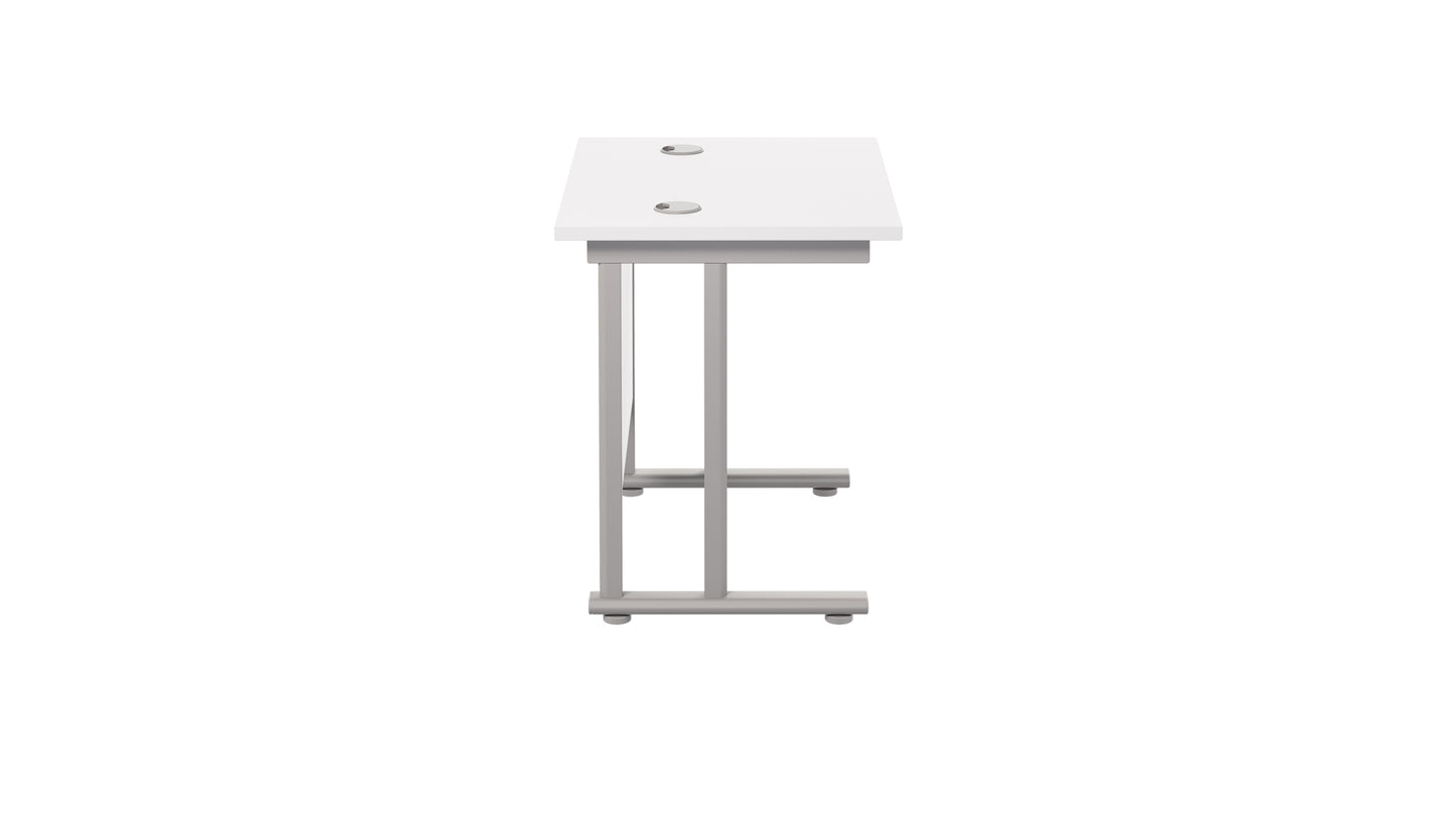 Twin Upright Rectangular Desk: 600mm Deep (FSC)
