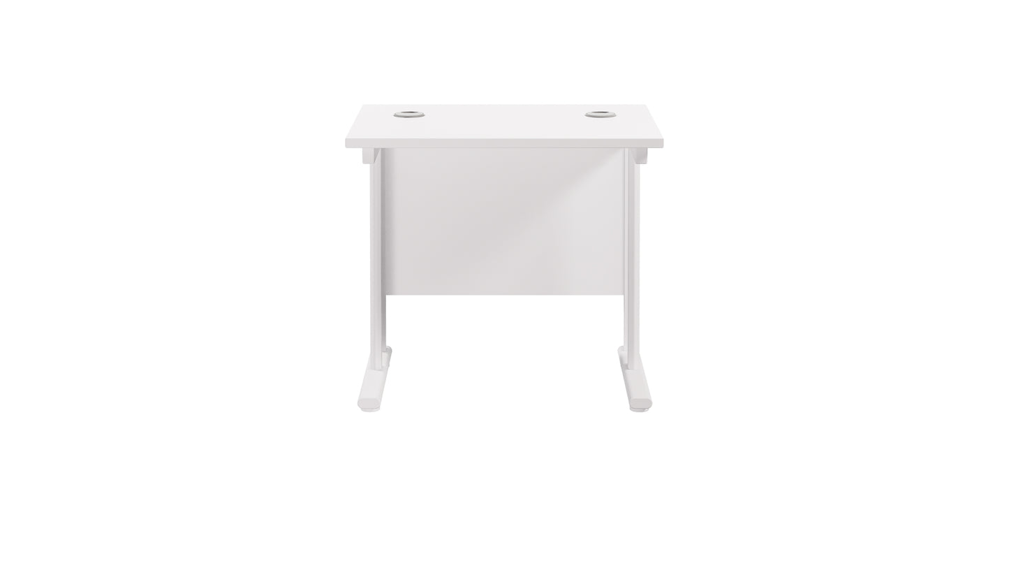 Twin Upright Rectangular Desk: 600mm Deep (FSC)
